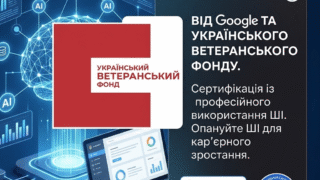 Безкоштовне навчання ШІ від Google та Українського ветеранського фонду: відкрита реєстрація