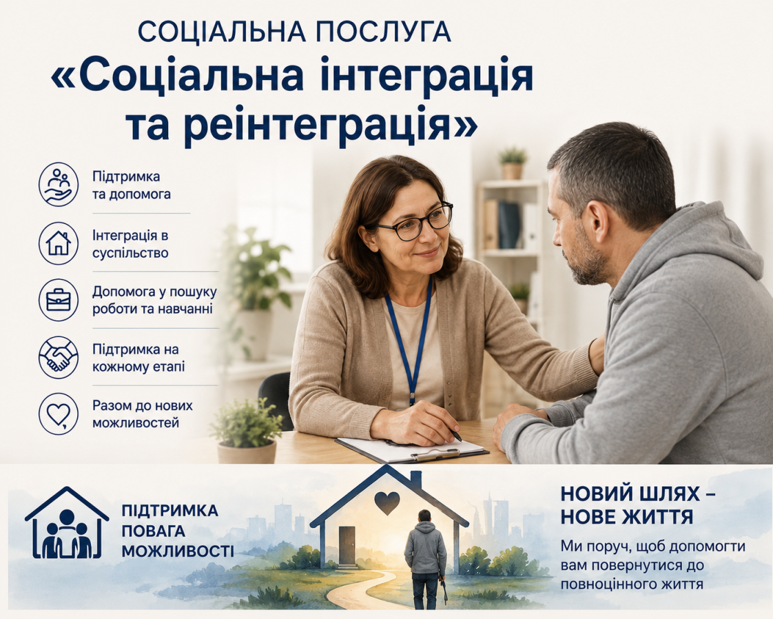Соціальна послуга «Соціальна інтеграція та реінтеграція» у Чернігові: кому надається та як отримати